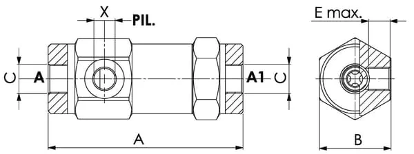 FluidPress - VUPSL20001 - Pilot Check Valve S-12-3/4"