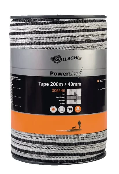 Gallagher - 006246GAL - Powerline Tape 40mm 200m White
