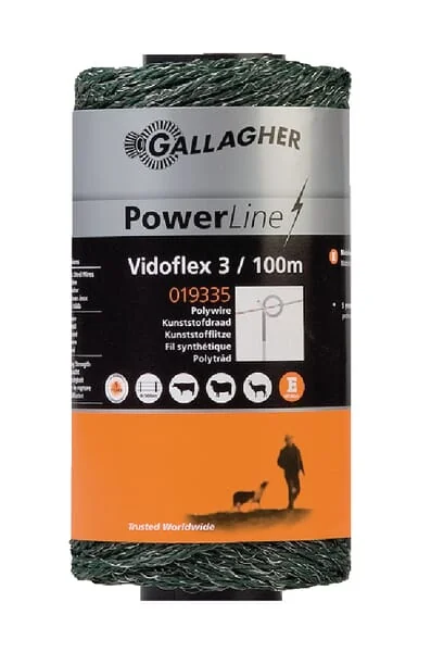 Gallagher - 019335GAL - Vidoflex 3, 100m Green