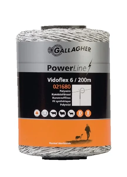 Gallagher - 021680GAL - Vidoflex 6 White 200mtr