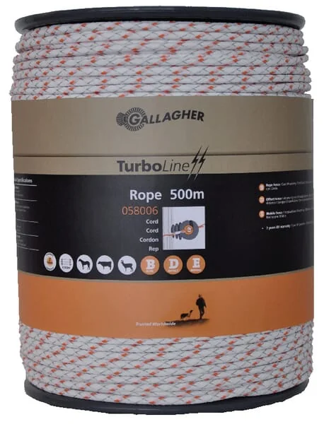 Gallagher - 058006GAL - Turboline Cord 500 M, White