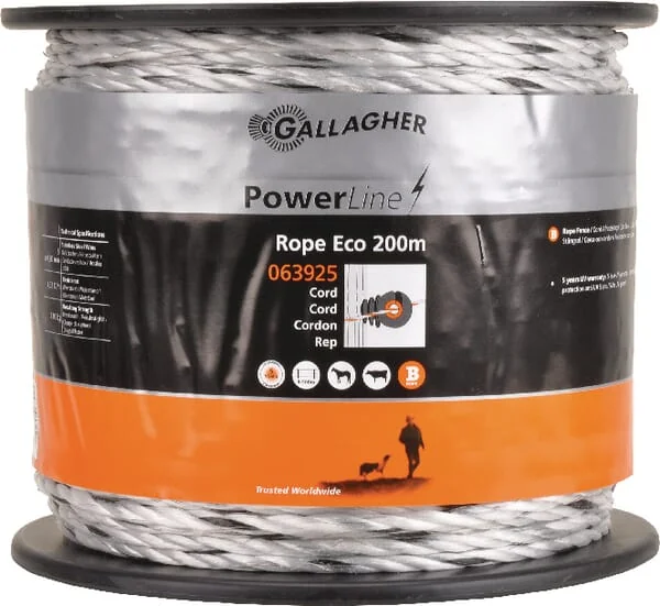 Gallagher - 063925GAL - Powerline Cord Eco White 200 m