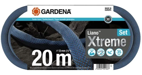 Gardena - GA18470 - Textile Hose Liano™ Xtreme 13 mm (1/2"), 20 m Set