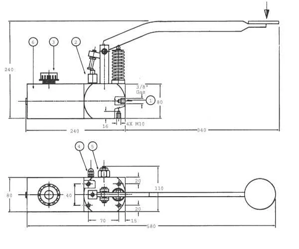 Gasparini - FP20 - Foot Pump Including Tank