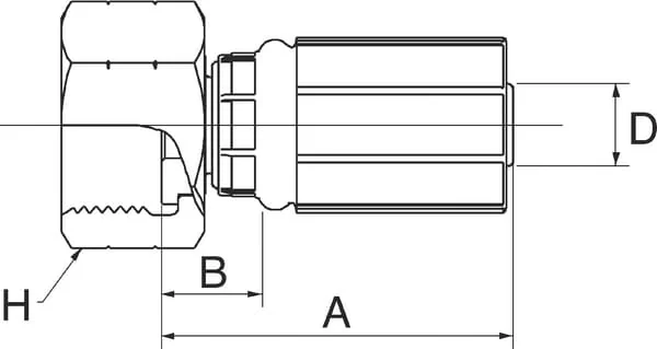 Gates - 10G12FBFFX - Gates Elbow DN16-3/4 BSP