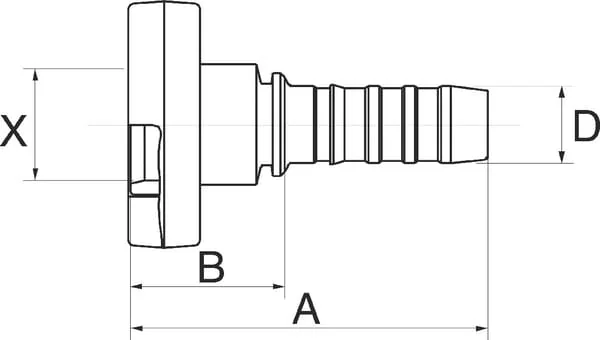 Gates - 10GS21FPFL - Gates Fitting Poclain DN16-21mm