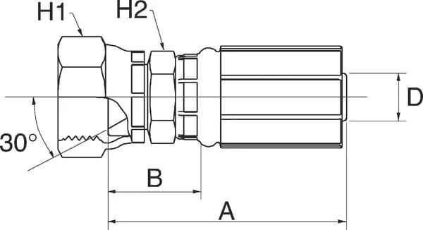 Gates - 12G12FJISX - Gates Fitting DN20-3/4 JIS