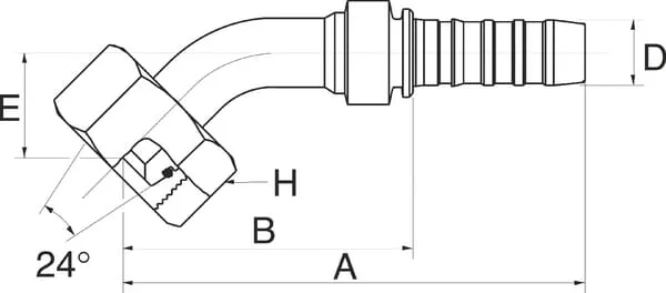 Gates - 12GS25FDHORX45 - Press Fitting