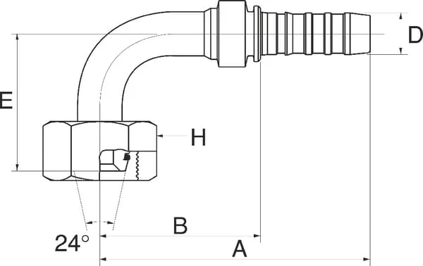 Gates - 12GS25FDHORX90AF41 - Gates Quick Coupling
