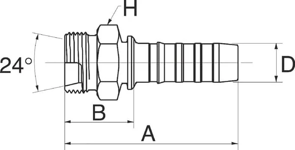 Gates - 12GS25MDH - Gates Column DN20-M36x2
