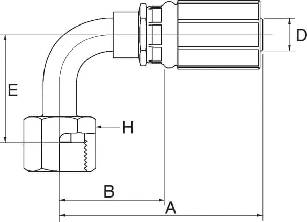 Gates - 16G16FFORX90M - Gates Adapter 90° DN25-1"7/16 ORFS
