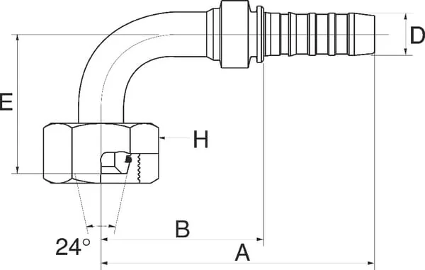 Gates - 16GS28FDLORX90 - Gates Pillar 90° DN25-M36x2