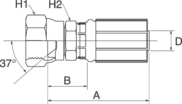 Gates - 5G6FJX - Press Coupling Nut 15L Short