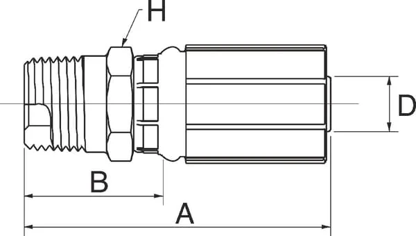 Gates - 5G6MBSPT - Gates Fitting DN8-5/16 BSPT
