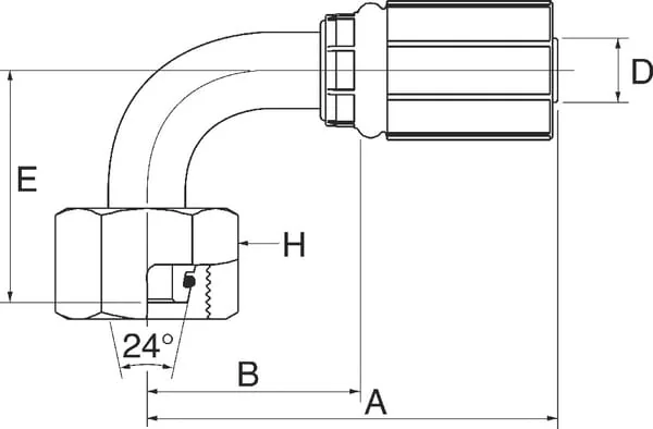Gates - 6G15FDLORX90 - Press Fitting 90° 3/8 15L