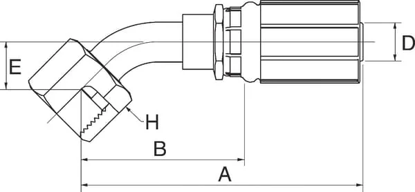 Gates - 6G6FFORX45S - Press Fitting DN10-11/16ORFS