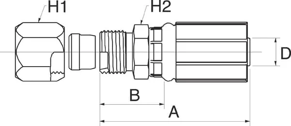Gates - 6G6MFA - Gates Fitting DN10-9/16 SAE 24