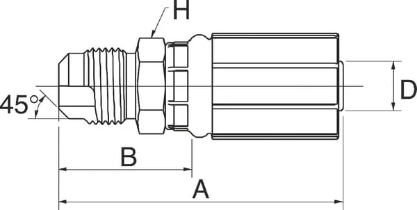 Gates - 6G6MS - Gates Fitting DN10-5/8 SAE 45