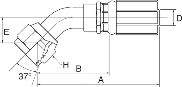Gates - 8G10FJX45S - Gates Fitting 45° DN13-7/8JIC