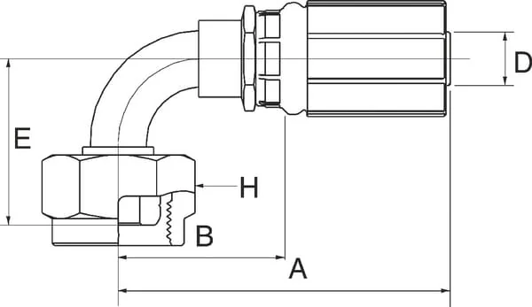 Gates - 8G17FFGX90 - Male Fitting 17 N 90