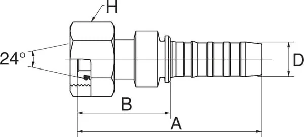 Gates - 8GS15FDLORX - Gates Pillar DN13-M22x1.5