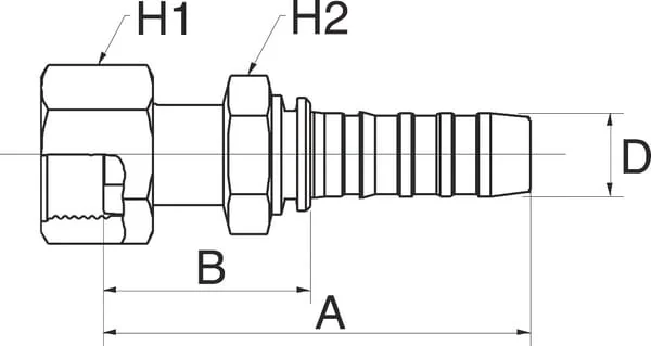 Gates - 8GS8FFORX - Gates Pillar DN13-13/16SAE