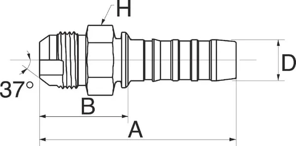Gates - 8GS8MJ - Gates Fitting DN13-3/4 JIC