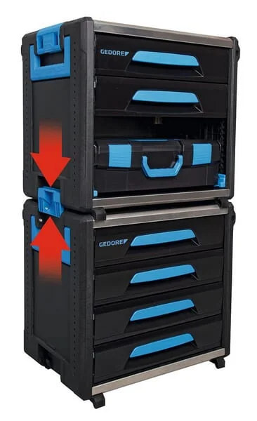 Gedore - 1110WM24GED - Toolbox 526x396x506mm, Black/Blue Plastic:Metal, Workmo b24 by Gedore