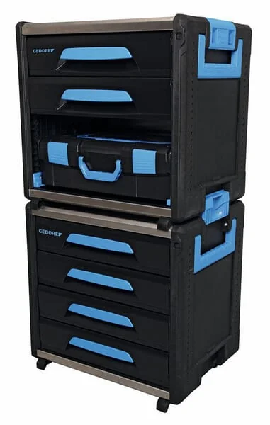 Gedore - 1110WM24GED - Toolbox 526x396x506mm, Black/Blue Plastic:Metal, Workmo b24 by Gedore