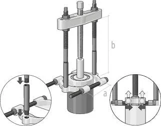 Gedore - 1410GED - Gedore Disconnect and Puller Set, Pulley Pullers - 4036976103533