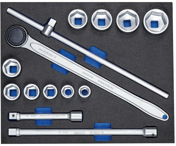 Gedore - 2005CT332 - 2005 CT3-32 Socket Wrench Set 3/4" in 3/4 CT Module, 14-Piece, 1 1/2" Drive