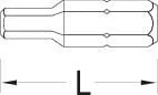 Gedore - 6858S010GED - Screwdriver Bit 1/4", 8 mm 10 Pcs