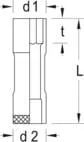 Gedore - DP19L30 - Socket Wrench Insert 1/2-30m