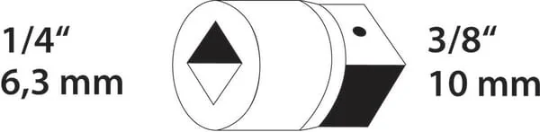 Gedore - DP2030V - 2030 Adapter 1/4" - 3/8"
