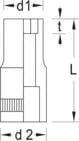 Gedore - DP20732AF - Socket Wrench 6-E 7/32" AF 1/4