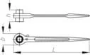 Gedore - DP291719 - Throw Point Ratchet 17x19 mm, Swivel Head Wrench