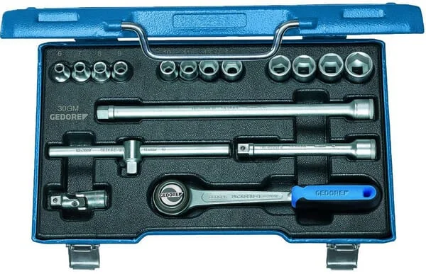 Gedore - DP30GMU3 - Gedore Socket Box 17-pc, 6-point 3/8", Socket Set