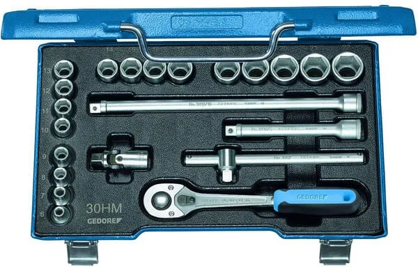 Gedore - DP30HMU10 - Gedore Socket Box 23-pc 6-point 3/8", Socket Set