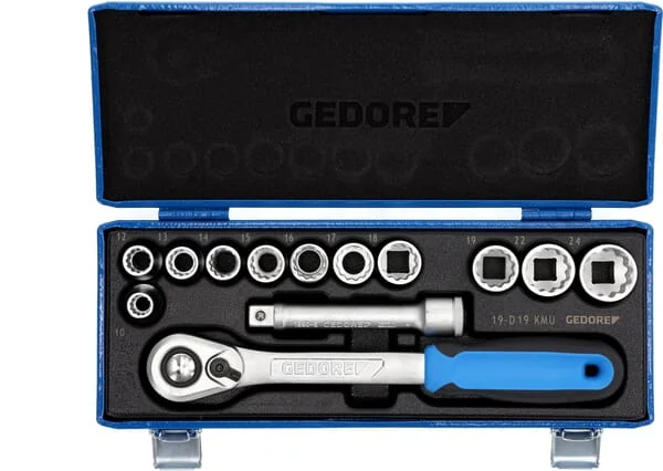 Gedore - DPD19KMU20 - Socket Wrench Set 1/2" 13pcs