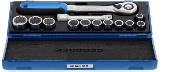 Gedore - DPD19KMU20 - Socket Wrench Set 1/2" 13pcs