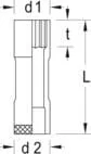 Gedore - DPD19L32 - Socket Wrench Insert 12k l 1/2