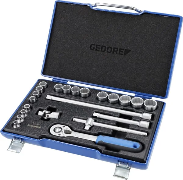 Gedore - DPD30HMU10 - Socket Wrench Set 3/8", 22-Piece 12-Point