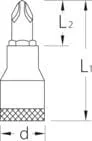 Gedore - DPIKS193 - Gedore Cross-Head Socket 1/2" PH No.3, Socket Wrench Element