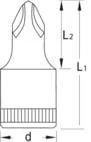 Gedore - DPIKS203 - Gedore Cross-Head Socket 1/4" PH No.3, Socket Wrench Element