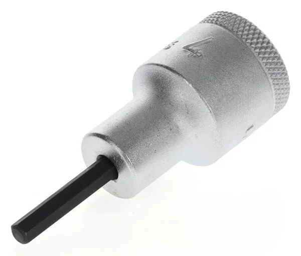 Gedore - DPIN194 - Socket-Screwdriver 1/2" 4 mm, Socket for Internal Hex, 1 1/2" Drive