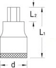 Gedore - DPIN198 - HEX SOCKET 1/2 8MM