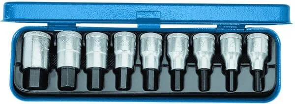 Gedore - DPIN19PA - Hex Socket Set 9 Pcs 1/2 Inch