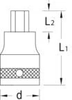 Gedore - DPIN2122 - Gedore Bit Socket 1" 22mm Socket Wrench Element