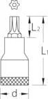 Gedore - DPITX19BT45 - Torx Socket T45 1/2\ Conn."