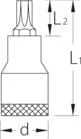 Gedore - DPITX30T25 - Gedore Hex Torx Socket 3/8" T25, Insert Bit
